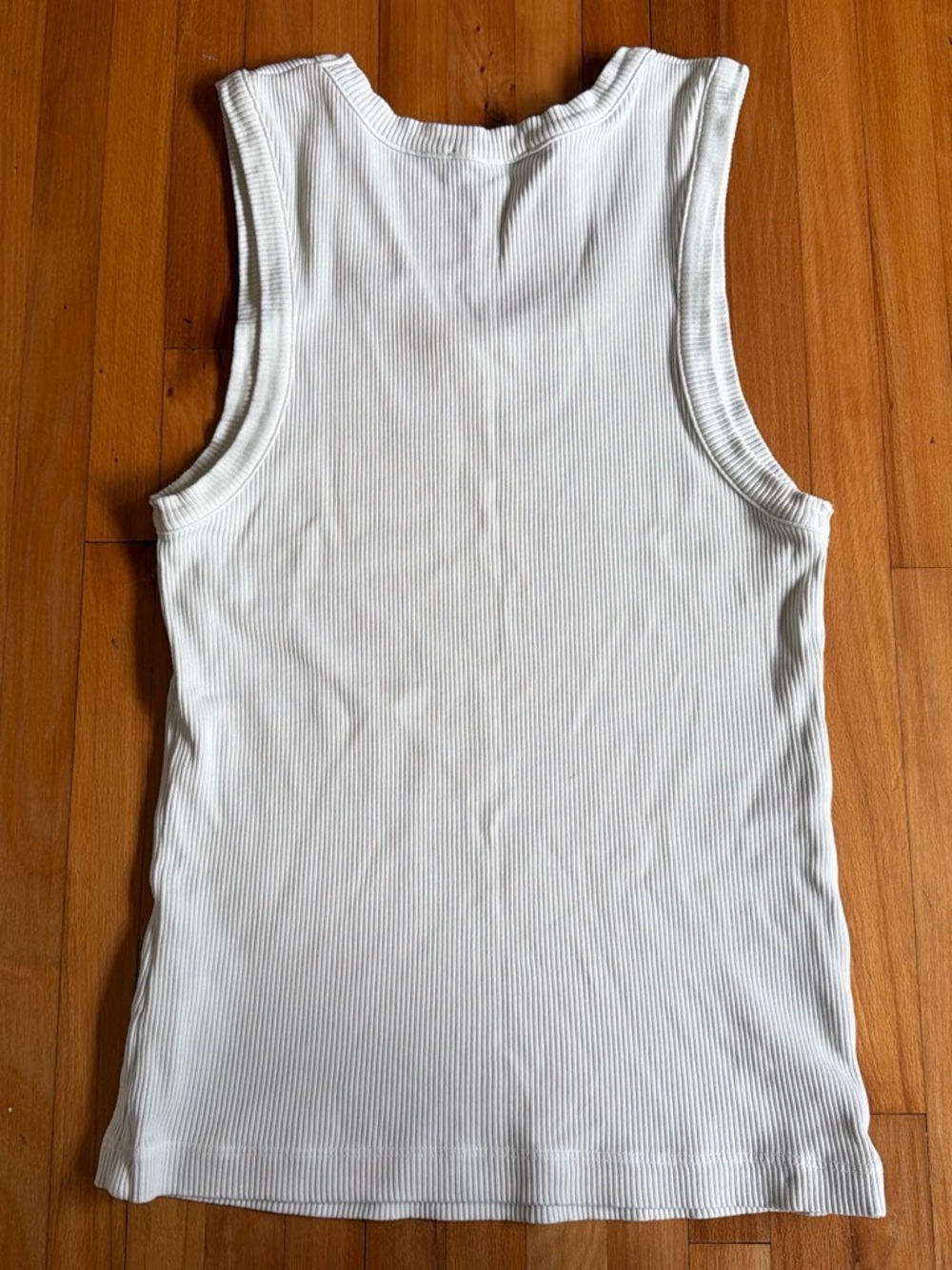 Agolde White Ribbed Tank Top - Picture 3 of 3